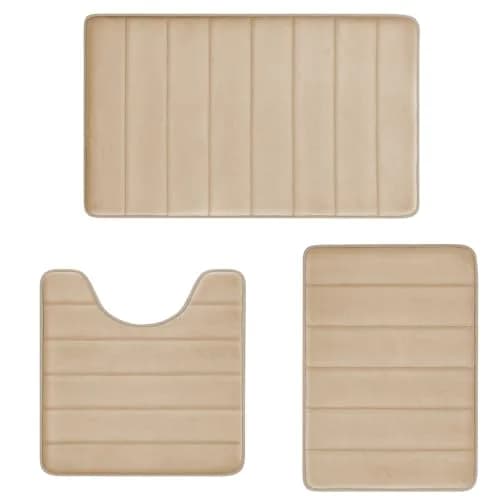 RUN HELIX Memory Foam Bath Mat Set 3 Piece | Super Water Absorption & Non-Slip Comfort (32"x20"+16"x24"+20"x32") thumbnail 1