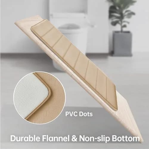 RUN HELIX Memory Foam Bath Mat Set 3 Piece | Super Water Absorption & Non-Slip Comfort (32"x20"+16"x24"+20"x32") thumbnail 4