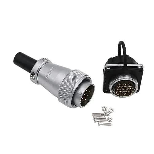 HangTon WS24 19 Pin Aviation Circular Connector 24mm Panel Mount 5A 400V Male Plug & Female Socket | Industrial Metal Shell thumbnail 2