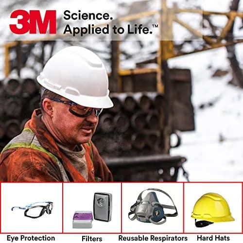 3M Virtua CCS Safety Glasses Pack of 2 | Anti-Fog, Indoor/Outdoor Mirrored Lens, Blue Frame with Foam Gasket thumbnail 6