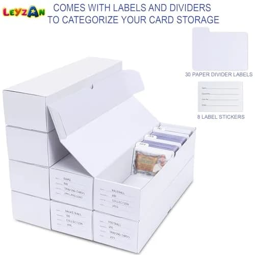 Leyzan Trading Card Storage Box, 8-Pack 1000 Count | Organize & Protect Your Cards thumbnail 4