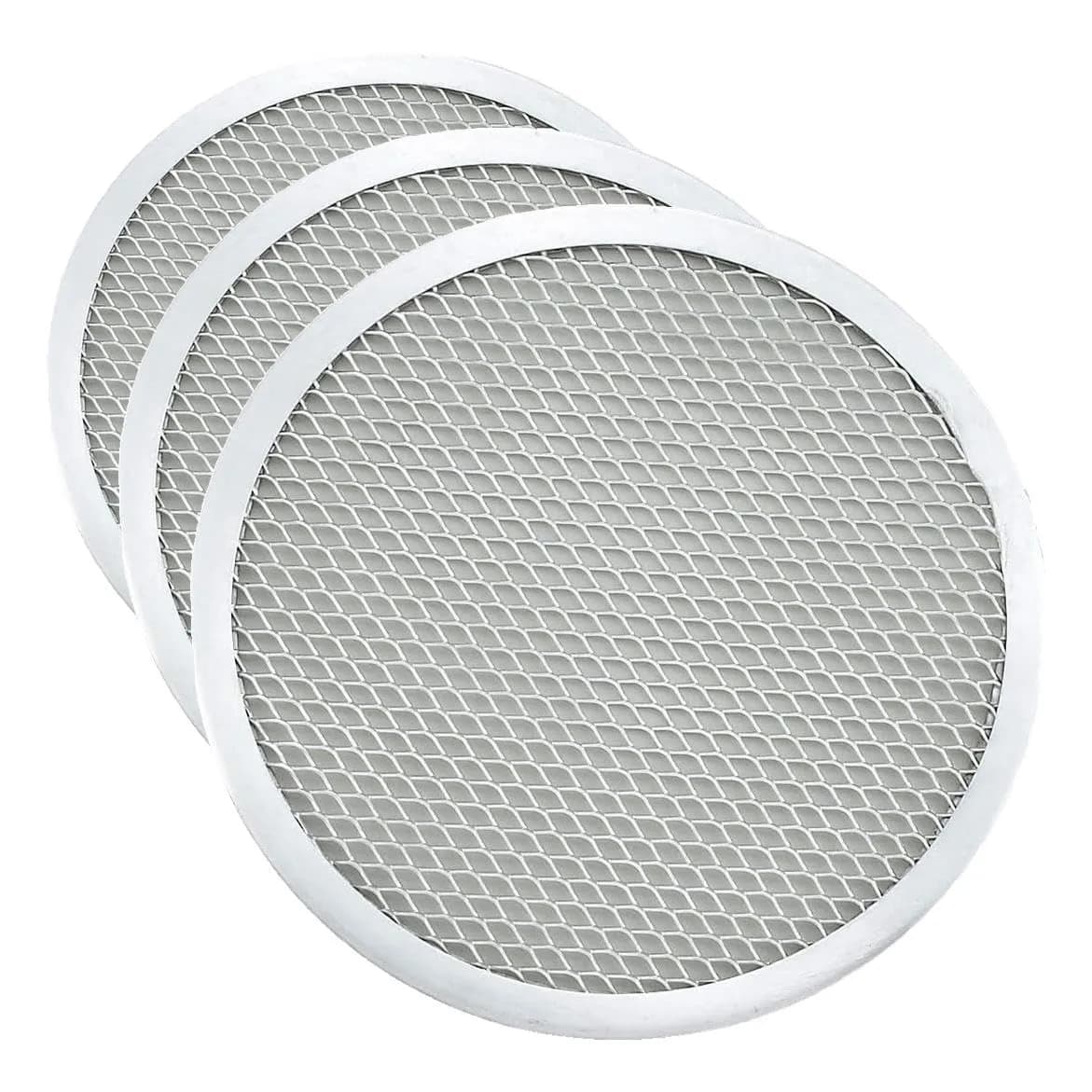 Winco 10 Inch Aluminum Pizza Screen (Pack of 3) | Commercial-Grade for Crispier Crust - main product image