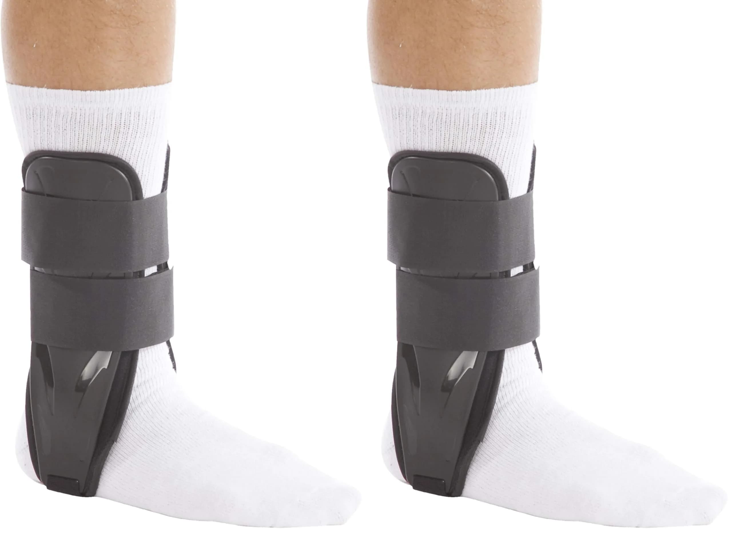 United Ortho Foam Stirrup Ankle Brace Large | Support for Unstable & Injured Ankles — Black