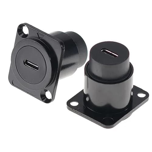 HangTon Waterproof USB-C Panel Mount Socket Coupler 2-Pack | 10Gbps Data Transfer thumbnail 1