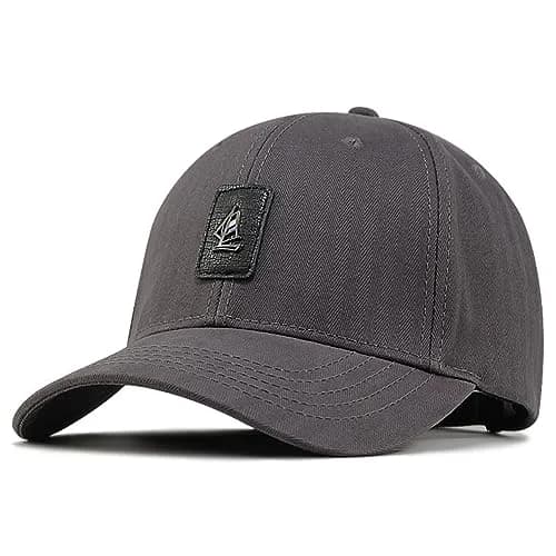 FASHIXD Big Head Hats for Men Oversize XXL Baseball Cap in Grey | Adjustable Cotton Sun Hat for Large Heads thumbnail 1