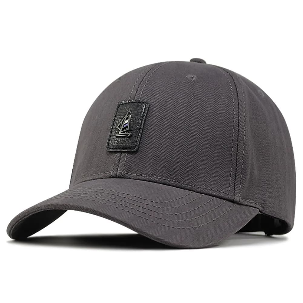 FASHIXD Big Head Oversize XXL Baseball Cap Khaki | Adjustable Cotton Sun Hat for Large Heads — Grey