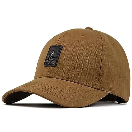 FASHIXD Big Head Oversize XXL Baseball Cap Khaki | Adjustable Cotton Sun Hat for Large Heads thumbnail 1