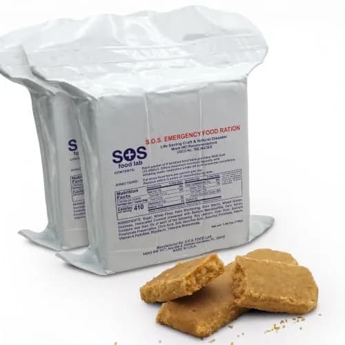 SOS Emergency Food Rations 3600 Cal | 3-Day Pack, 5-Year Shelf Life, 2 Pack thumbnail 1