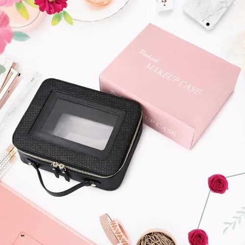 Pinkmik Clear Makeup Bag Set, M+L (2-Piece) | TSA Approved Waterproof Travel Cosmetic Case thumbnail 8