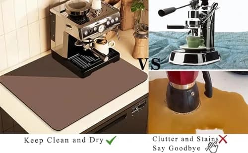 JuSiyley Coffee Mat for Countertops 12"x19" | Absorbent Rubber Mat for Kitchen thumbnail 5