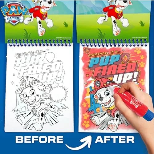 Paw Patrol Aqua Art Pad with Water Pen | Mess-Free Reusable Toddler Activity Book (4 Pages, 6" x 7.5") thumbnail 2