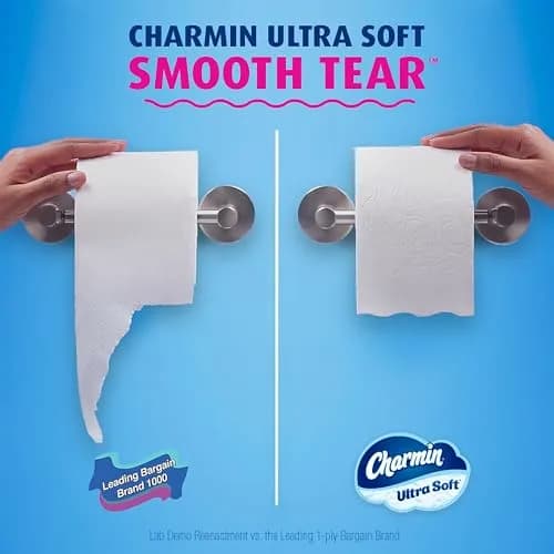 Charmin Ultra Soft Toilet Paper, 18 Mega XL Rolls (6048 Sheets Total) | Trusted Softness, Better Tear thumbnail 8