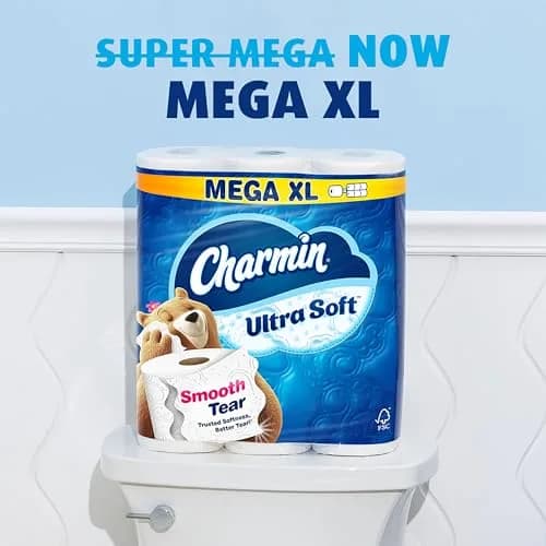 Charmin Ultra Soft Toilet Paper, 18 Mega XL Rolls (6048 Sheets Total) | Trusted Softness, Better Tear thumbnail 3