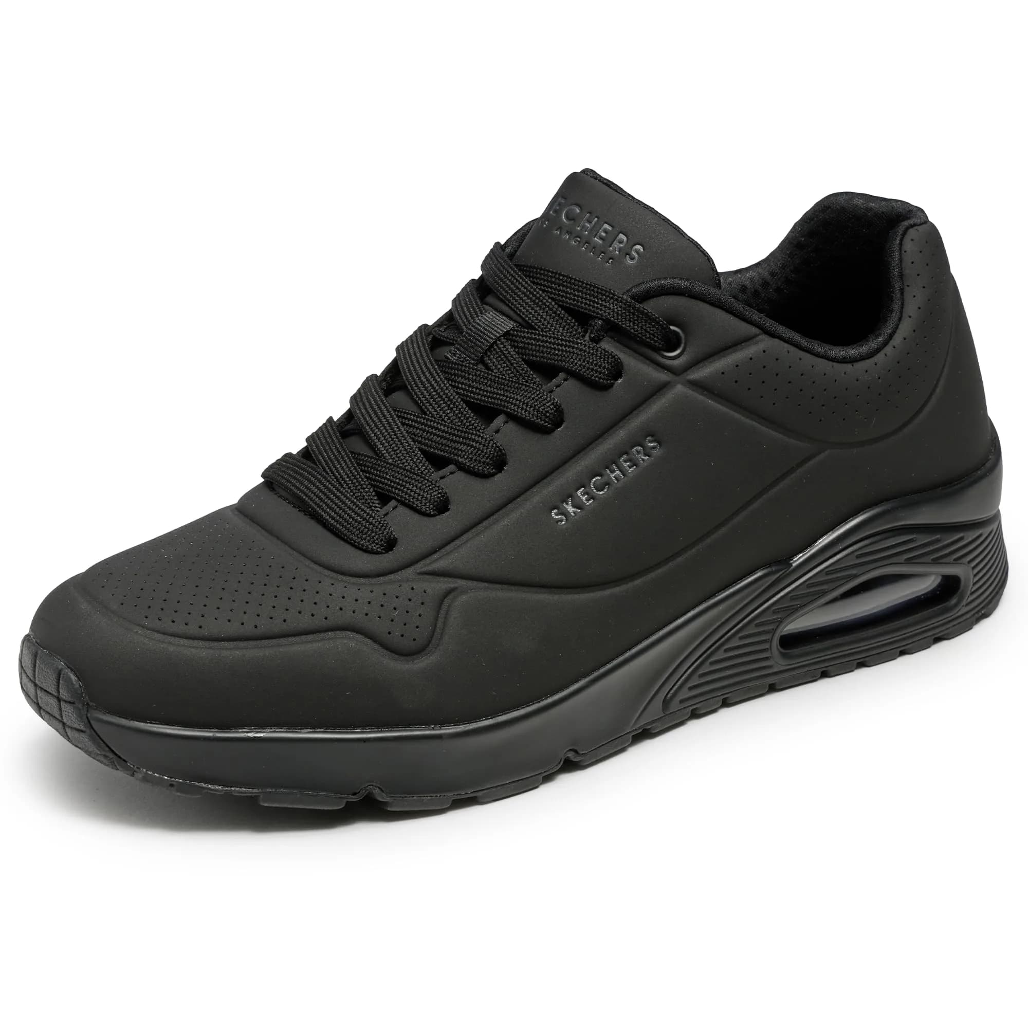 Skechers Men's Uno-Stand on Air Sneaker Wide Fit | Black/Black, 13 Wide - main product image