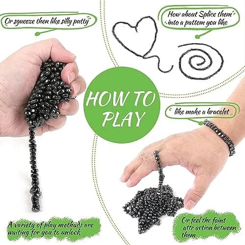 Matassari 1000pcs Black Fidget Toy Set | Magnetic Balls for Adults & Teens thumbnail 2