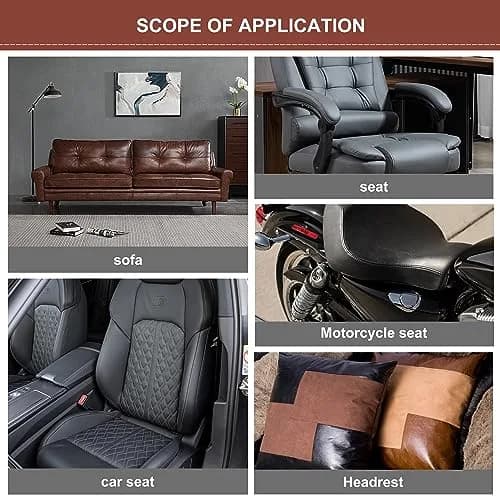 Besezx Leather Repair Patch Tape Kit 3.1in x 60in | Self-Adhesive for Furniture, Sofas, Car Seats, Vinyl Repair thumbnail 6