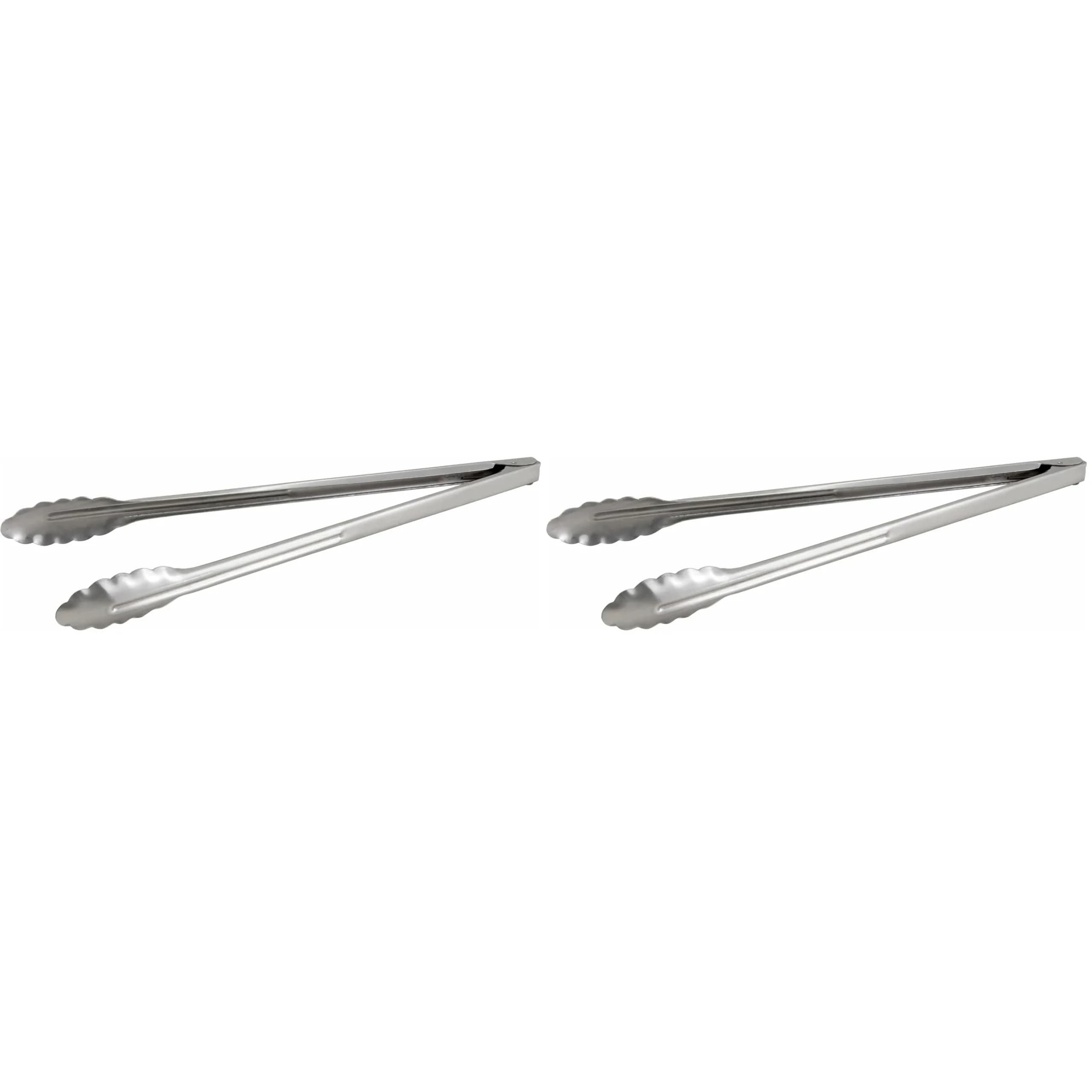 Winco Coiled Spring Heavyweight Stainless Steel Utility Tong, 16-Inch (Pack of 2) | Commercial Grade, Dishwasher Safe