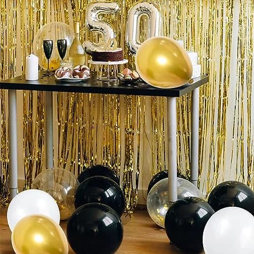 KUULBELA Black White Gold Balloons 68 Pcs | Assorted Colors Party Pack thumbnail 5