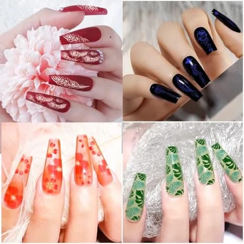 Biutee 26 Piece Nail Art Stamping Kit with 8 Colors Gel Polish & Storage Bag | Professional DIY Manicure Tools thumbnail 5