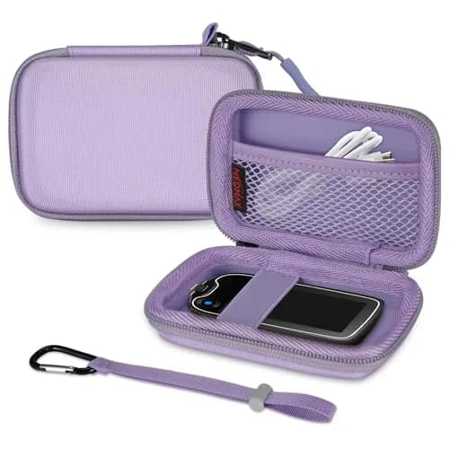MEDMAX Hard Shell Protective Case for Freestyle Libre 3 2 / Libre Reader | Shockproof Diabetic Storage with Clip & Handle (Lilac Purple) thumbnail 1