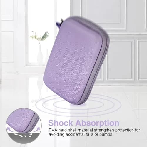 MEDMAX Hard Shell Protective Case for Freestyle Libre 3 2 / Libre Reader | Shockproof Diabetic Storage with Clip & Handle (Lilac Purple) thumbnail 6