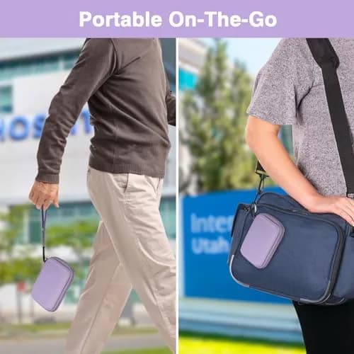 MEDMAX Hard Shell Protective Case for Freestyle Libre 3 2 / Libre Reader | Shockproof Diabetic Storage with Clip & Handle (Lilac Purple) thumbnail 4