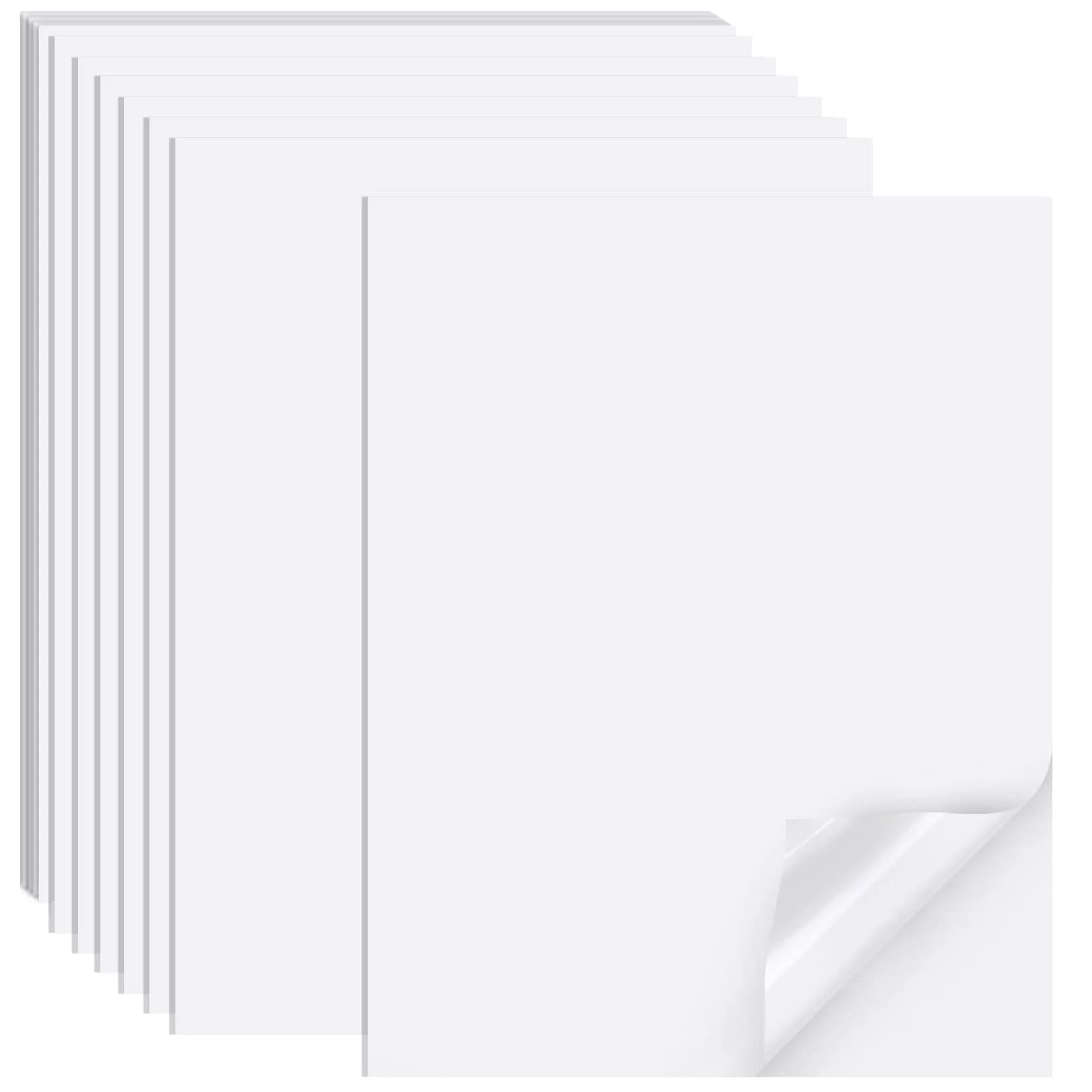 Joyberg Matte Printable Sticker Paper 40 Sheets (8.5"x11") | Full Sheet Labels for Inkjet & Laser Printers - main product image