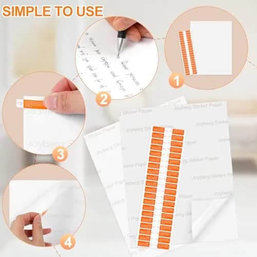 Joyberg Matte Printable Sticker Paper 40 Sheets (8.5"x11") | Full Sheet Labels for Inkjet & Laser Printers thumbnail 5
