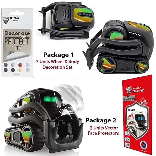 IPG for Vector Robot Face Screen Guard Decoration Kit 7 Units + 2 Screen Protectors | Mirror Green to Gold thumbnail 2