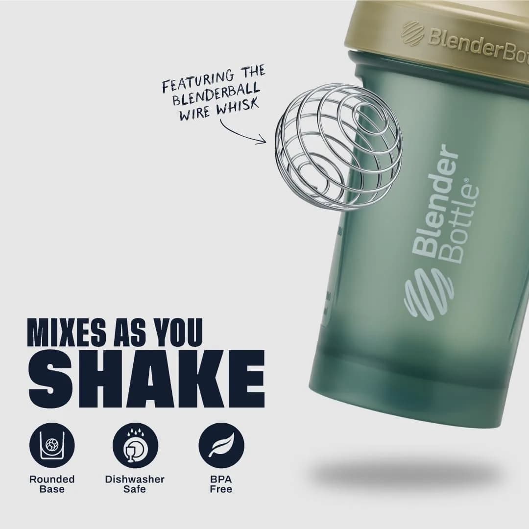 BlenderBottle Classic V2 Shaker Bottle 20oz Tan | Patented Mixing System thumbnail 3