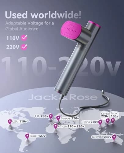 Jack & Rose K1 Travel Steamer for Clothes, 150ml (5 oz) | Dual Voltage 100-240V Garment Steamer thumbnail 2