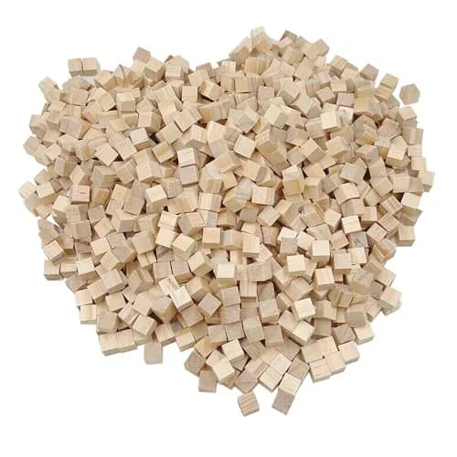 WURONXIN Unfinished Wooden Blocks 1cm Pack of 500 Small Wood Cubes | DIY Craft Wood thumbnail 1