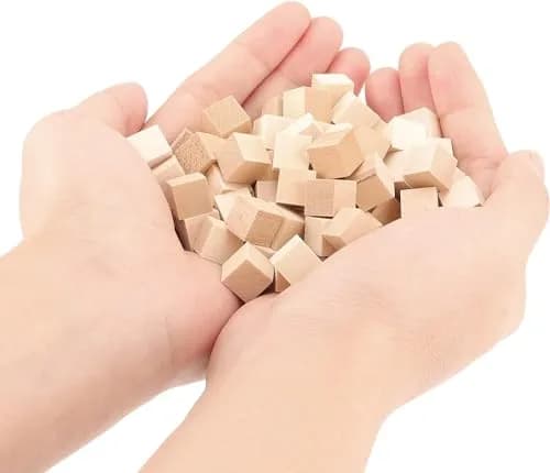 WURONXIN Unfinished Wooden Blocks 1cm Pack of 500 Small Wood Cubes | DIY Craft Wood thumbnail 2