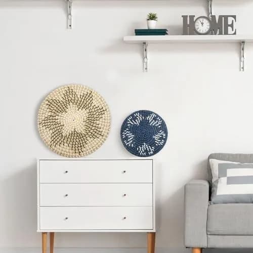 Xuhal 8 Pcs Boho Wall Basket Decor 7.8 X 11.8 Inches | Rustic Farmhouse Summer Decorations thumbnail 6