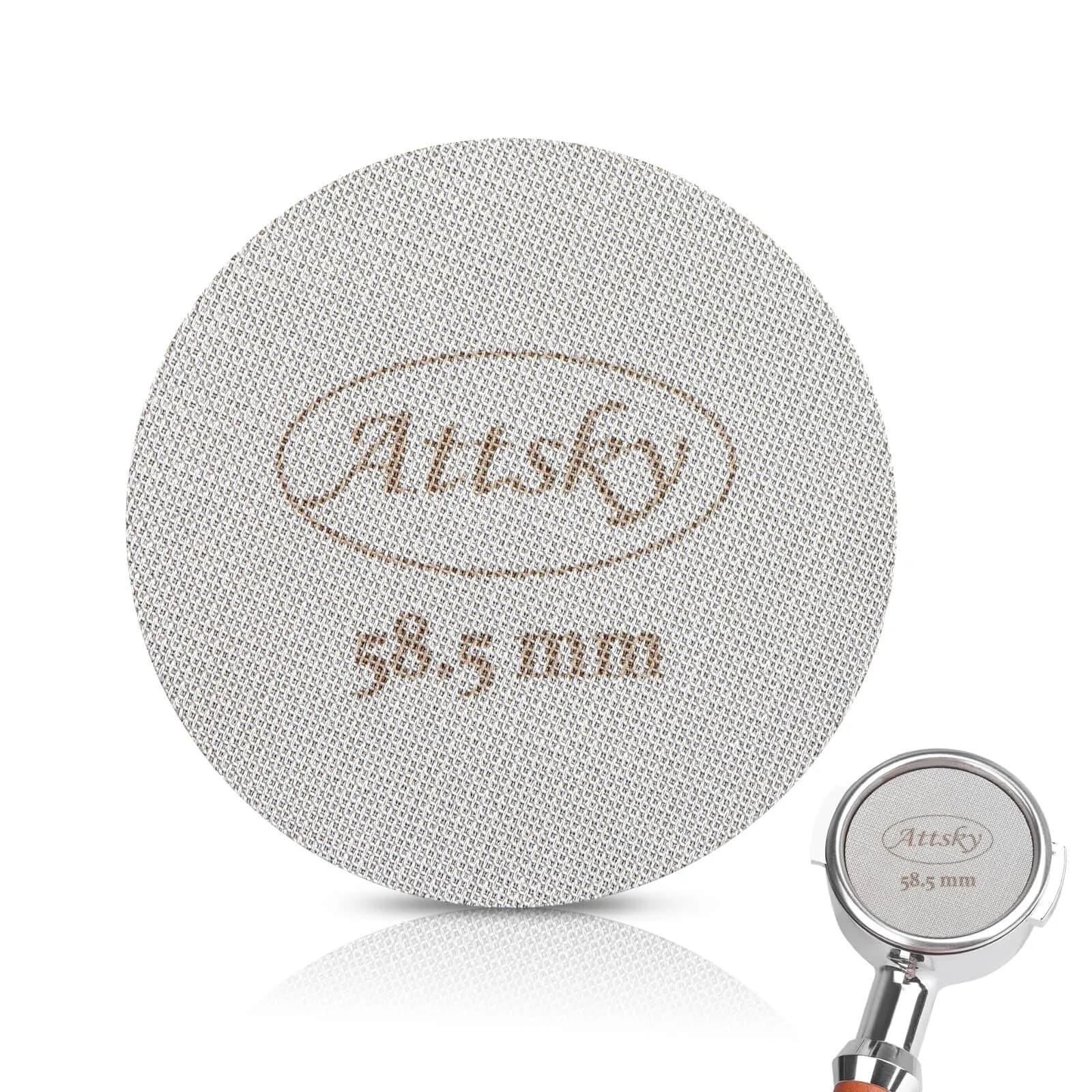 Attsky 51mm Espresso Puck Screen for Portafilter | 316 Stainless Steel, 1.7mm Thick, 150μm Mesh — 58.5mm
