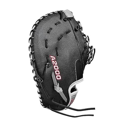 Wilson 2024 A2000 1620 12.5” Fastpitch First Base Mitt | Left Hand Throw, Black/Grey/Red thumbnail 5