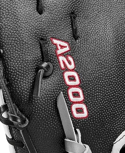 Wilson 2024 A2000 1620 12.5” Fastpitch First Base Mitt | Left Hand Throw, Black/Grey/Red thumbnail 8