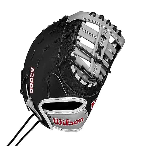 Wilson 2024 A2000 1620 12.5” Fastpitch First Base Mitt | Left Hand Throw, Black/Grey/Red thumbnail 2