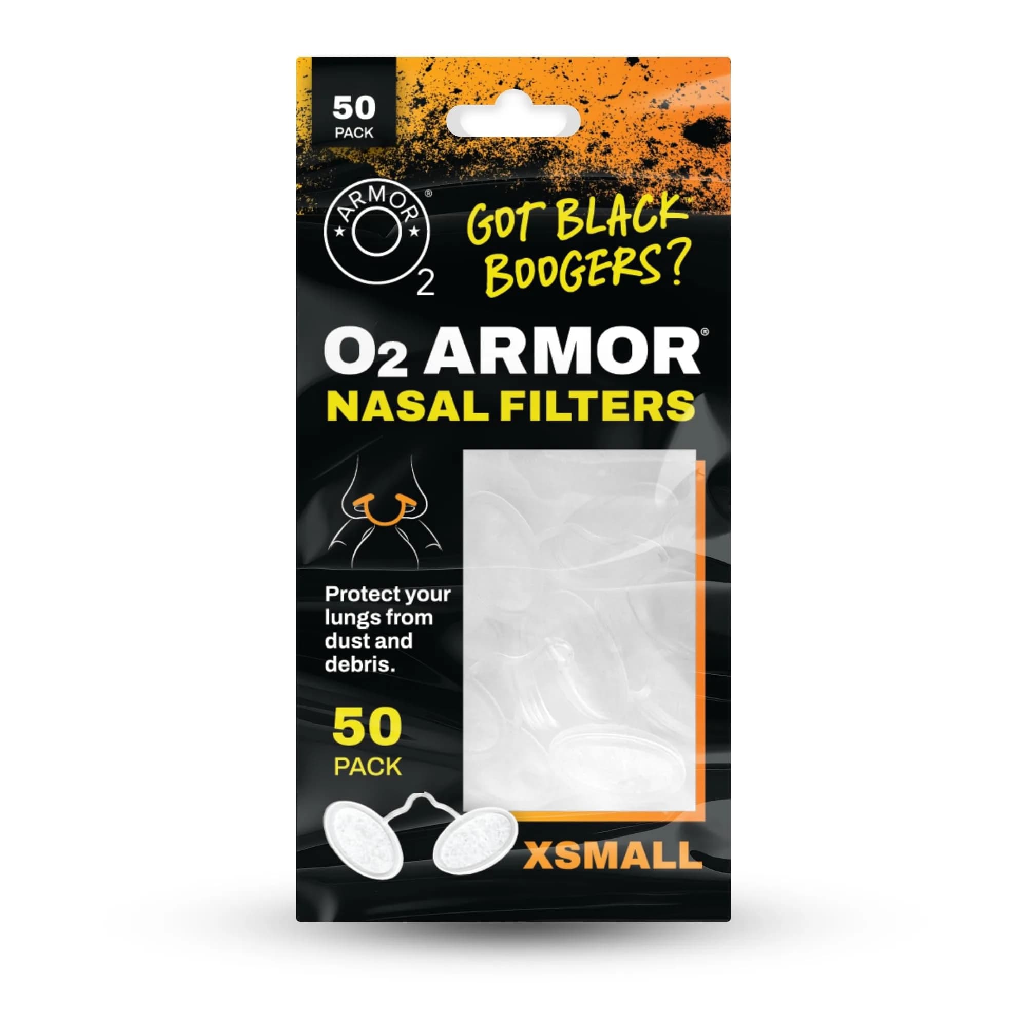 O2 Armor Nose Filters for Welding, Dust & Allergies (10 Pack, Large) | Capture 99% of Airborne Particles — X-Small
