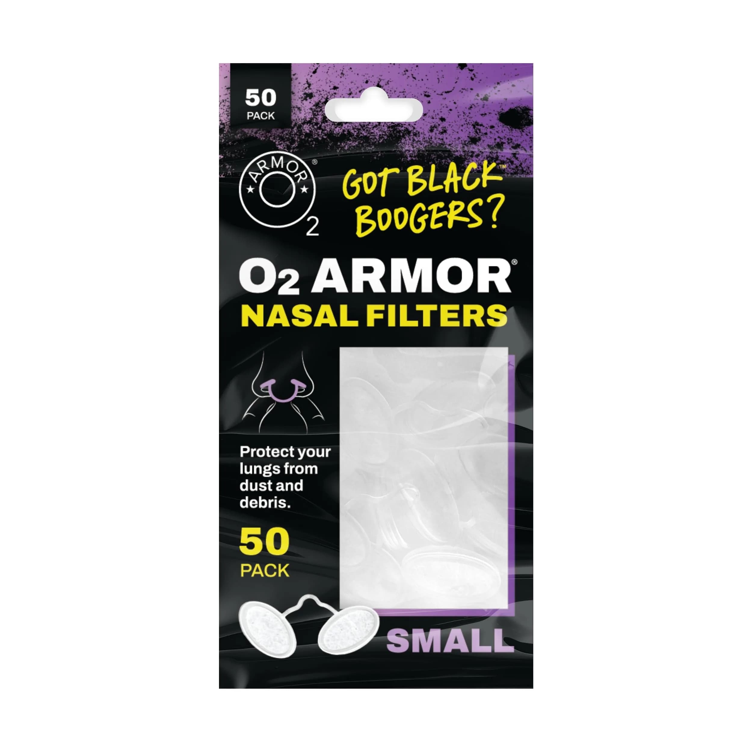 O2 Armor Nose Filters for Welding, Dust & Allergies (10 Pack, Large) | Capture 99% of Airborne Particles — Small
