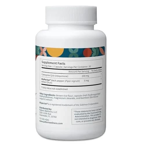 Pattern Wellness CoQ10 Supplement – 30 Vegan Capsules | Supports Cellular Energy & Circulatory Wellness thumbnail 3