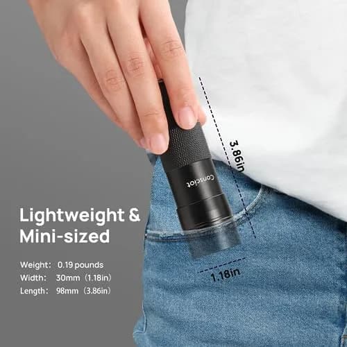 Consciot 2 Pack UV Blacklight Flashlight 12 LED 395nm | Pet Urine Detector for Dry Stains thumbnail 5