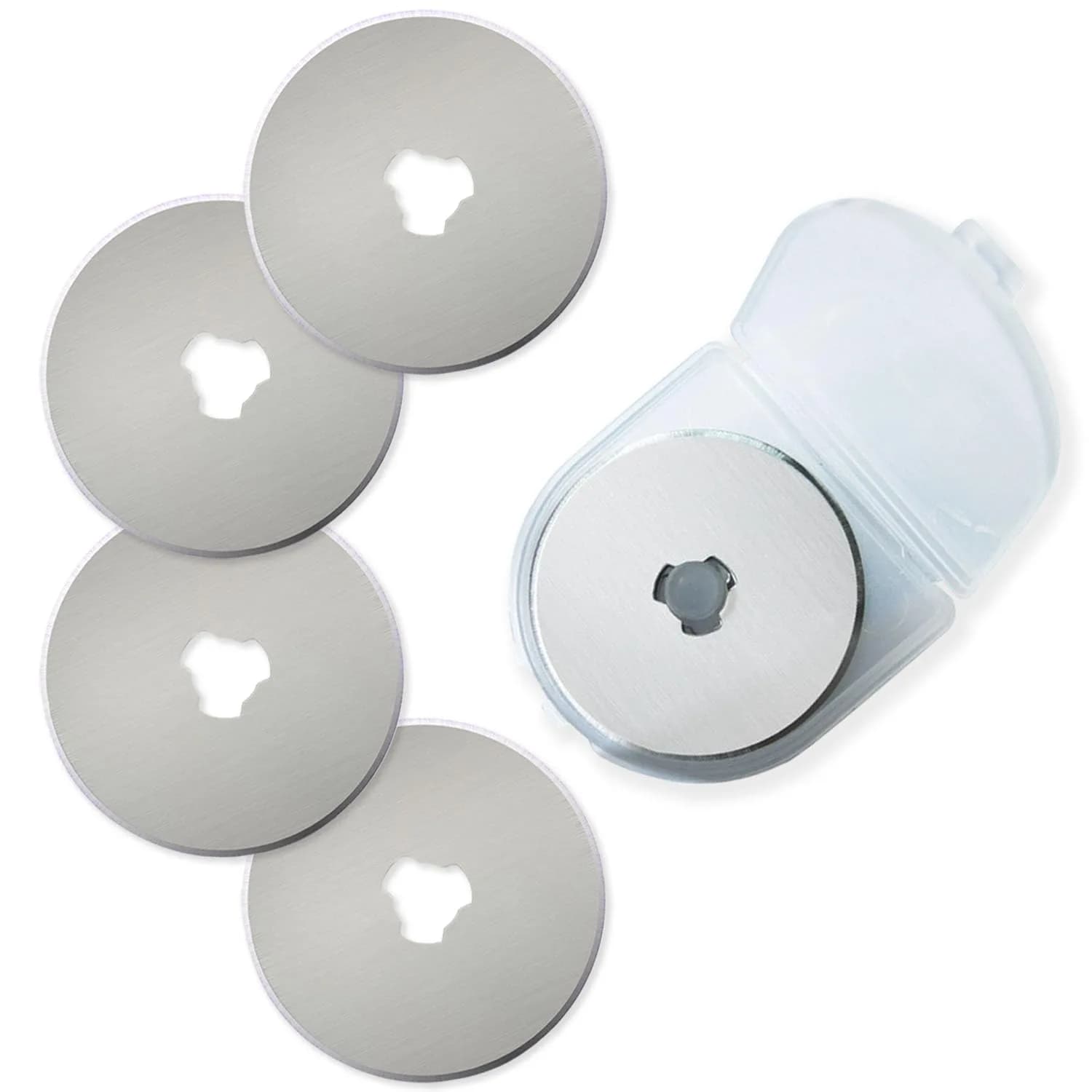 Tiankohelan Rotary Cutter Blades 45mm 5 Pack | Sharp & Durable for Quilting & Crafts - main product image