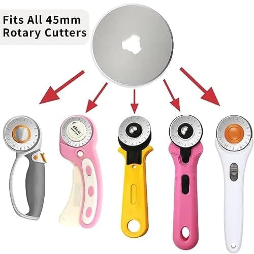 Tiankohelan Rotary Cutter Blades 45mm 5 Pack | Sharp & Durable for Quilting & Crafts thumbnail 3