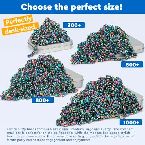 DYRDM Ferrite Putty 1000+ Colorful Stones, Desk Accessory for Adults | Non-Toxic, BPA-Free, ASTM-Tested thumbnail 6