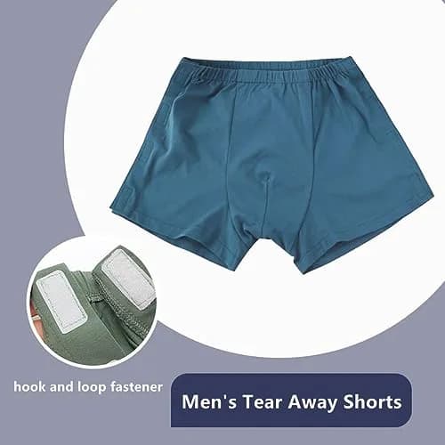 HKSICHENGKEJI Tear Away Shorts for Men | Post Surgery Athletic Cotton Boxer Briefs (27.5-39.3in Waist) thumbnail 2