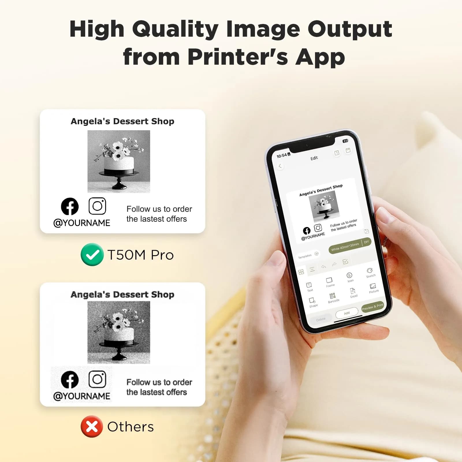 SUPVAN T50M Pro Bluetooth Label Maker Machine with 3 Tapes, Portable, 220V Compatible, USB-C, High Resolution | Best Label Printers for Indian Market thumbnail 4
