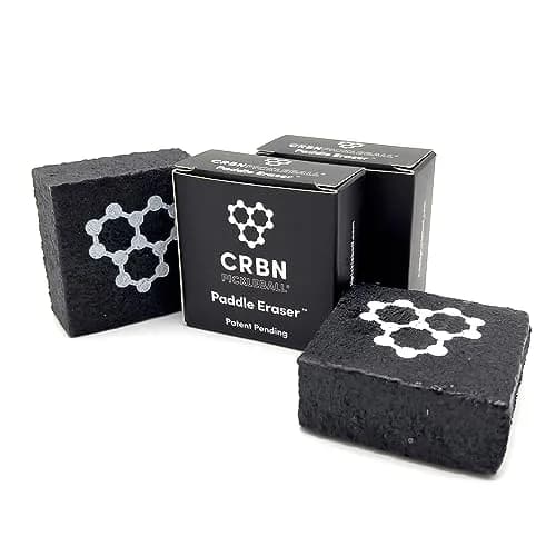 CRBN Pickleball Paddle Eraser (Black, 2-Pack) | Cleans Carbon Fiber Paddles thumbnail 1