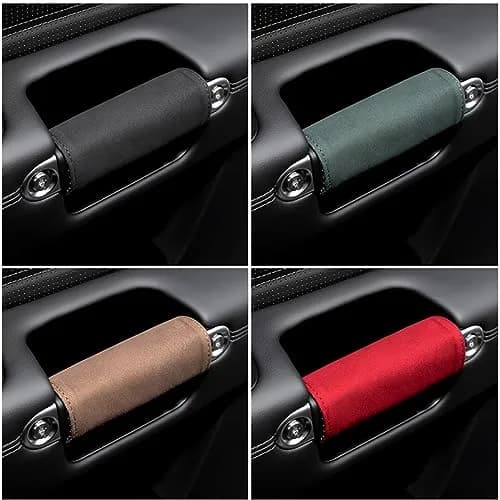 BESULEN Green 2PCS Car Inside Door Handle Protector | Durable Leather Anti-Scratch Cover for Auto Inner Front Rear Door Pull Handle thumbnail 6