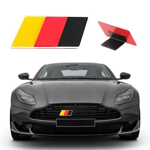 Ziciner 3D Germany Flag Emblem Badge 2.36×1.25 inches | Aluminum Alloy Car Front Grill Decoration thumbnail 1